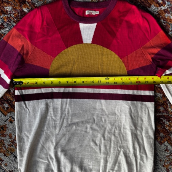 Faherty Sunray 100% Extra Fine Merino Wool Crew Horizon Sunset Sweater - Picture 2 of 6